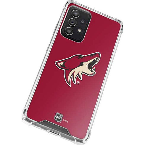 NHL Arizona Coyotes Solid Background Galaxy A52 5G Clear Case